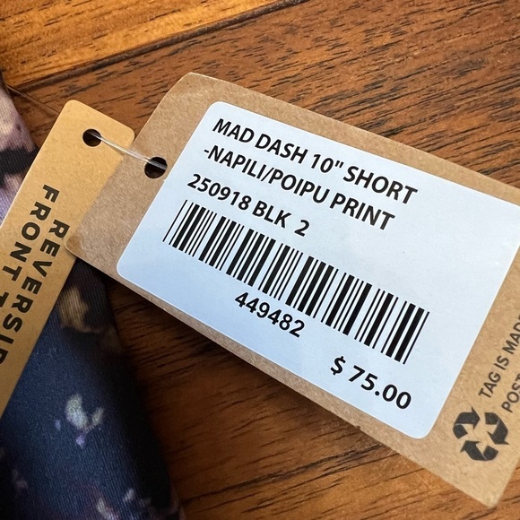 NWT Title Nine Mad Dash 10" Short Napili/Poipu Print Reversible / Medium - Picture 10 of 10